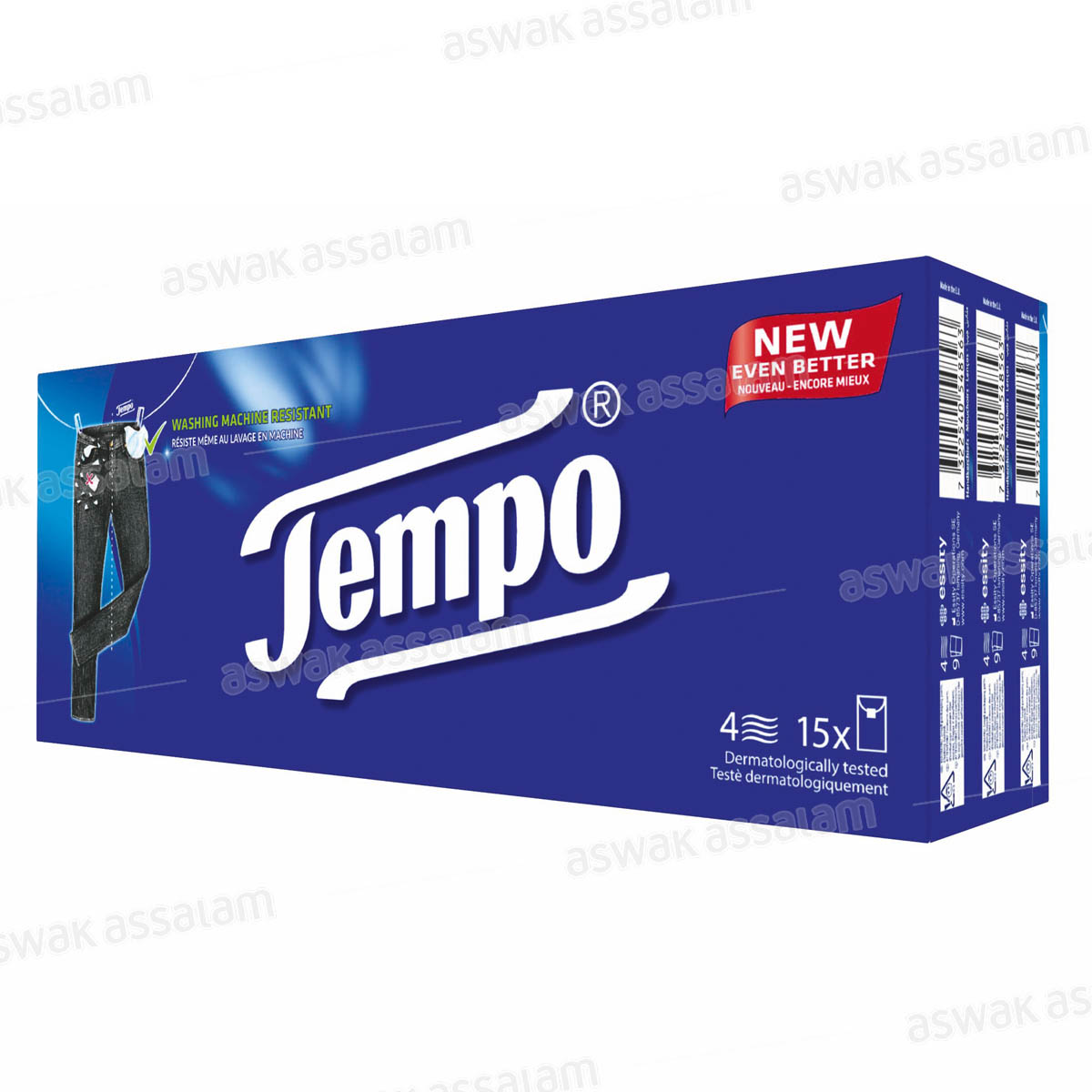 MOUCHOIRS DE POCHE 15 UNITES TEMPO