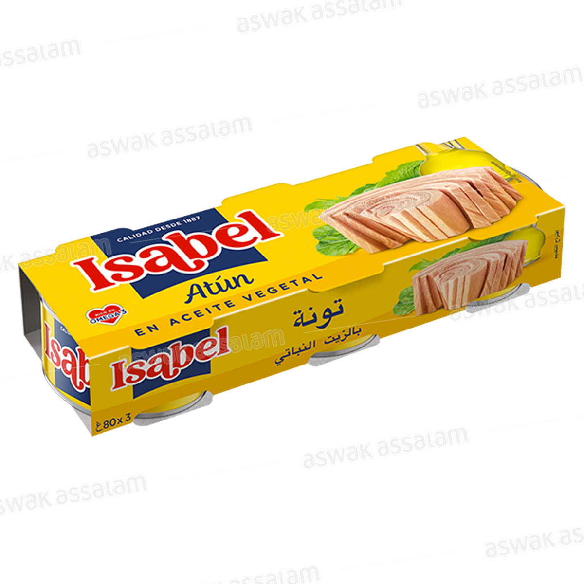 THON A L'HUILE VEGETALE 3*80G ISABEL