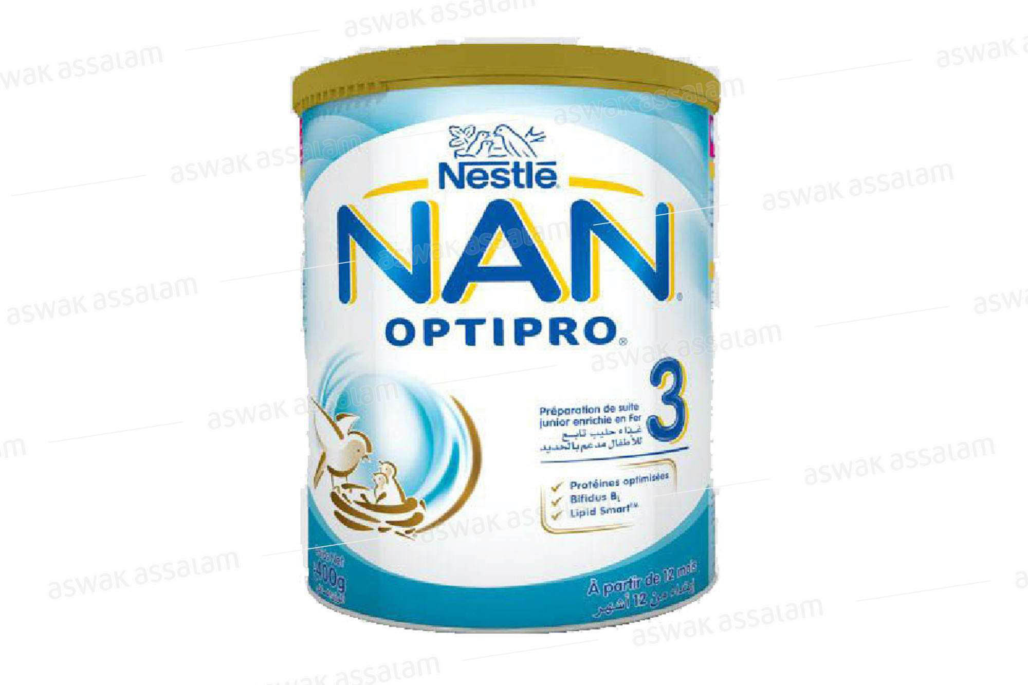 LAIT NATURE 400G POUR NOURRISSONS DE 12 MOIS ET PLUS NAN