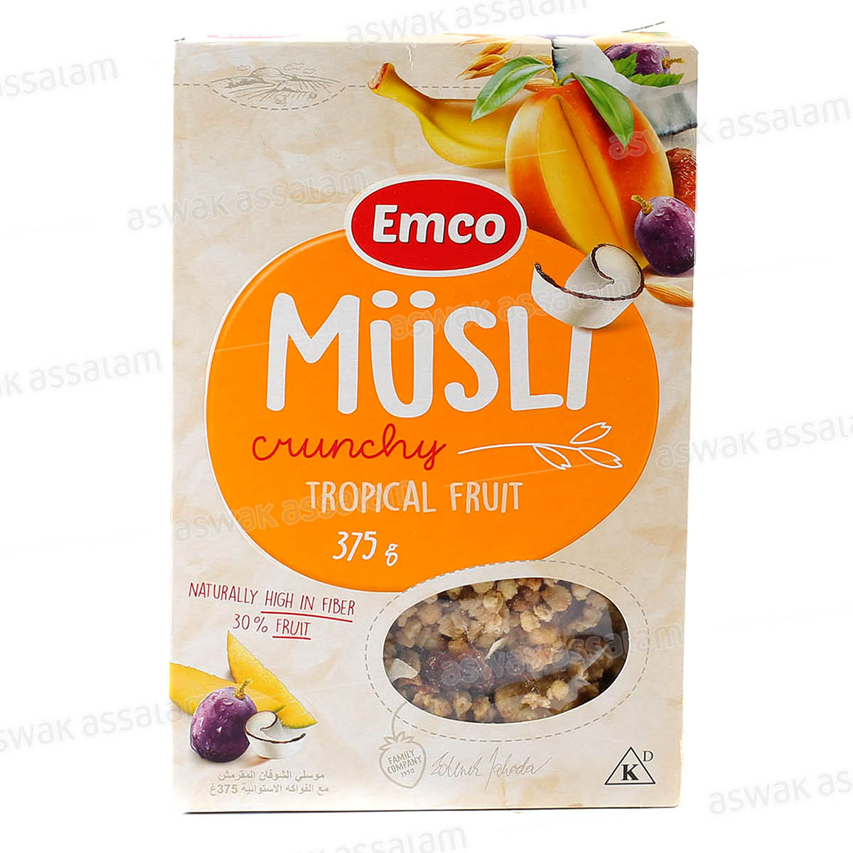 MUSLI TROPICAL FRUIT 375G EMCO