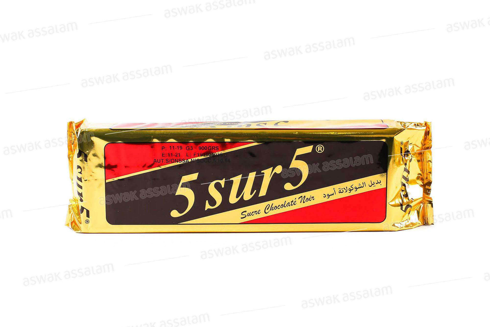 SUCRE CHOCOLATE NOIR 5 SUR 5 NOIR 900G AIGUEBELLE