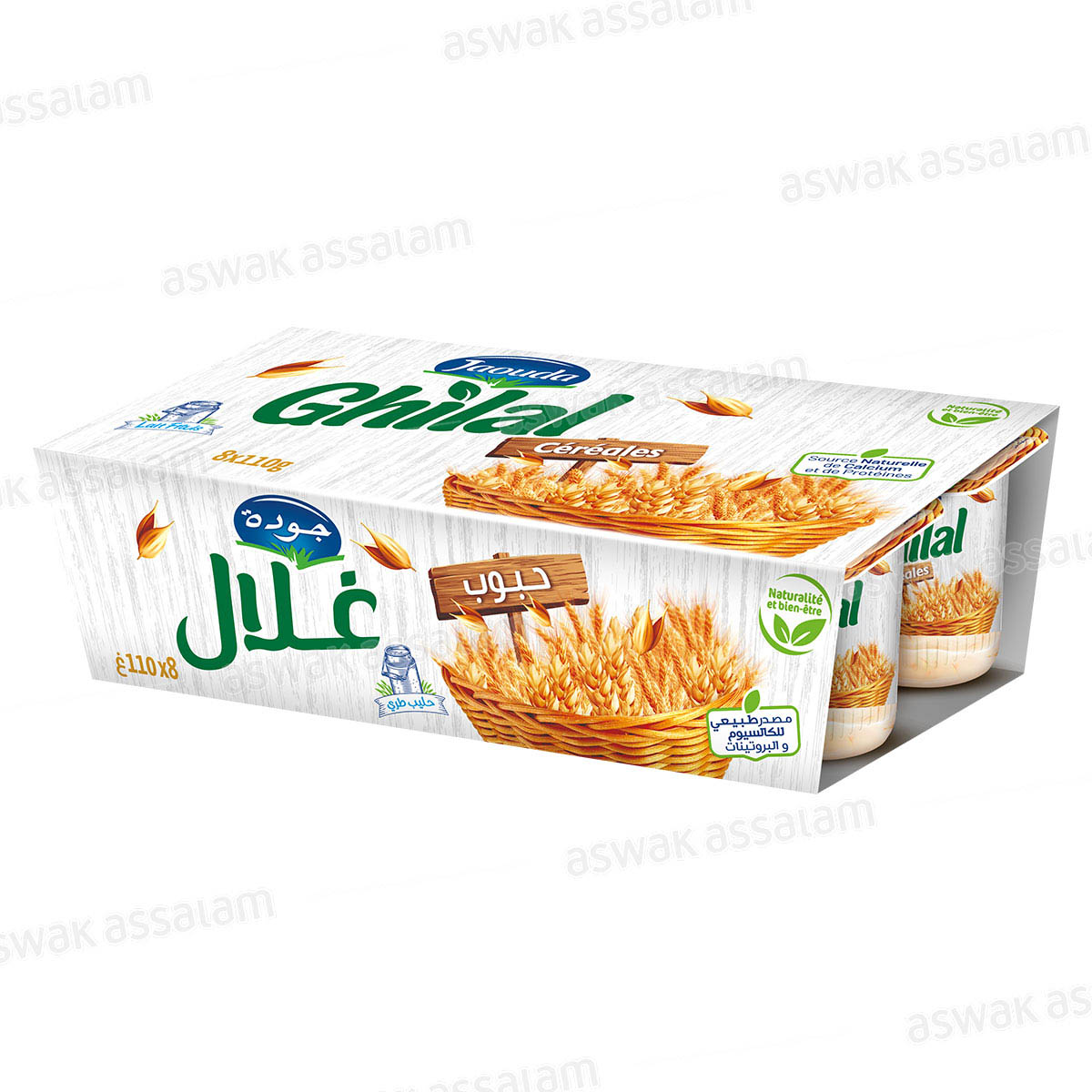 YAOURT GHILAL CEREALES 8*110G PACK JAOUDA