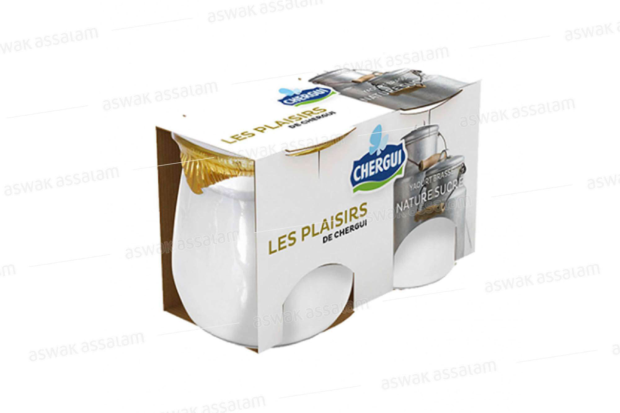 YAOURT BRASSE NATURE SUCRE 125G LES PLAISIRS CHERGUI