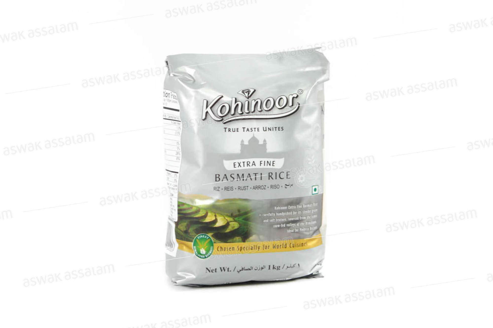 RIZ BASMATI EXTRA FIN 1KG KOHINOOR