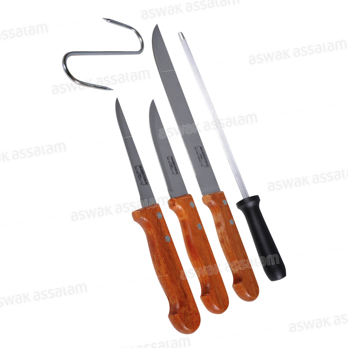 5 COUTEAUX EN INOX MABROUKA/LAMACOM