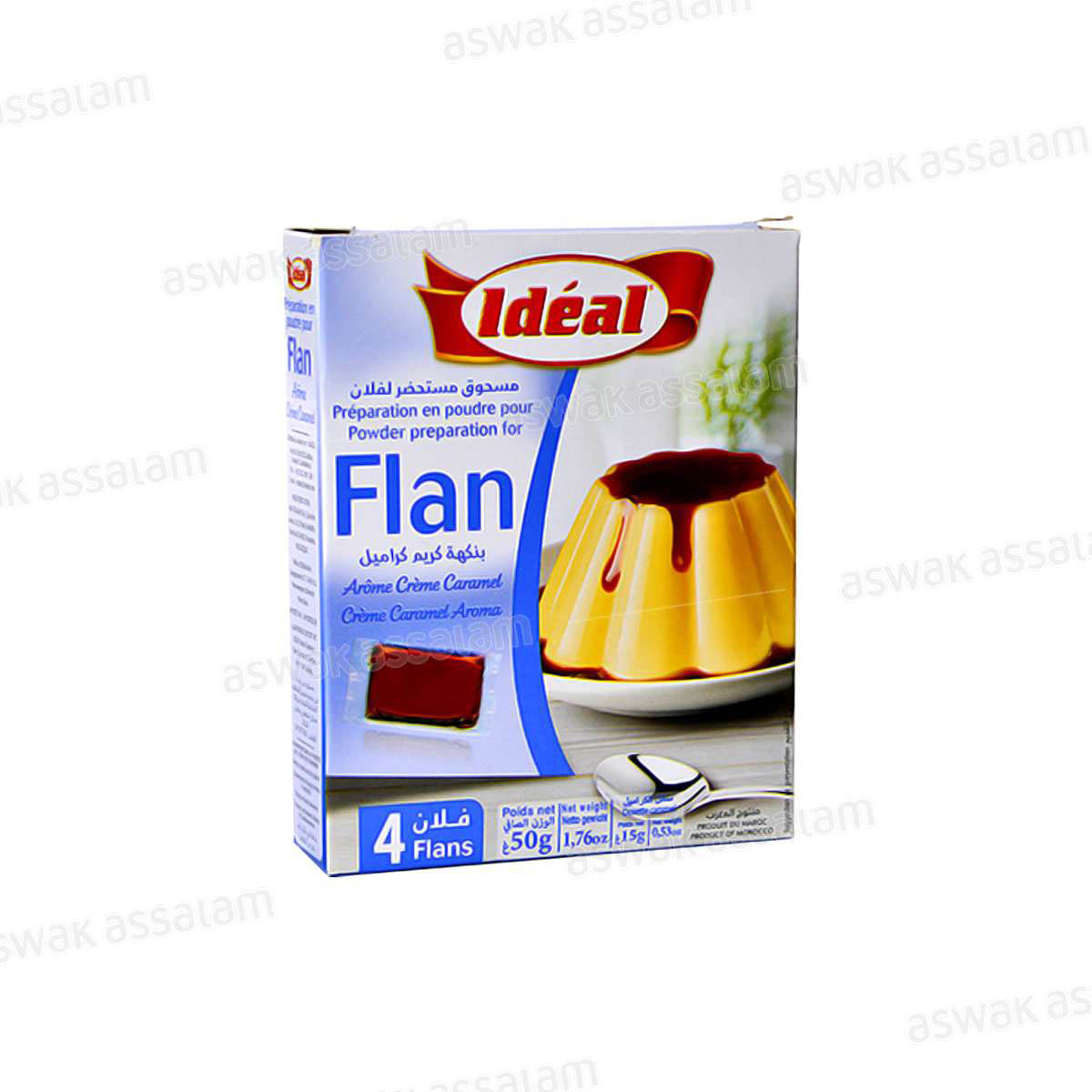 PREPARATION EN POUDRE POUR FLAN AROME CREME CARAMEL 55G IDEAL