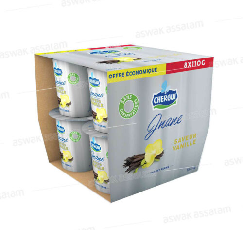YAOURT JNANE VANILLE 8*110G PACK CHERGUI