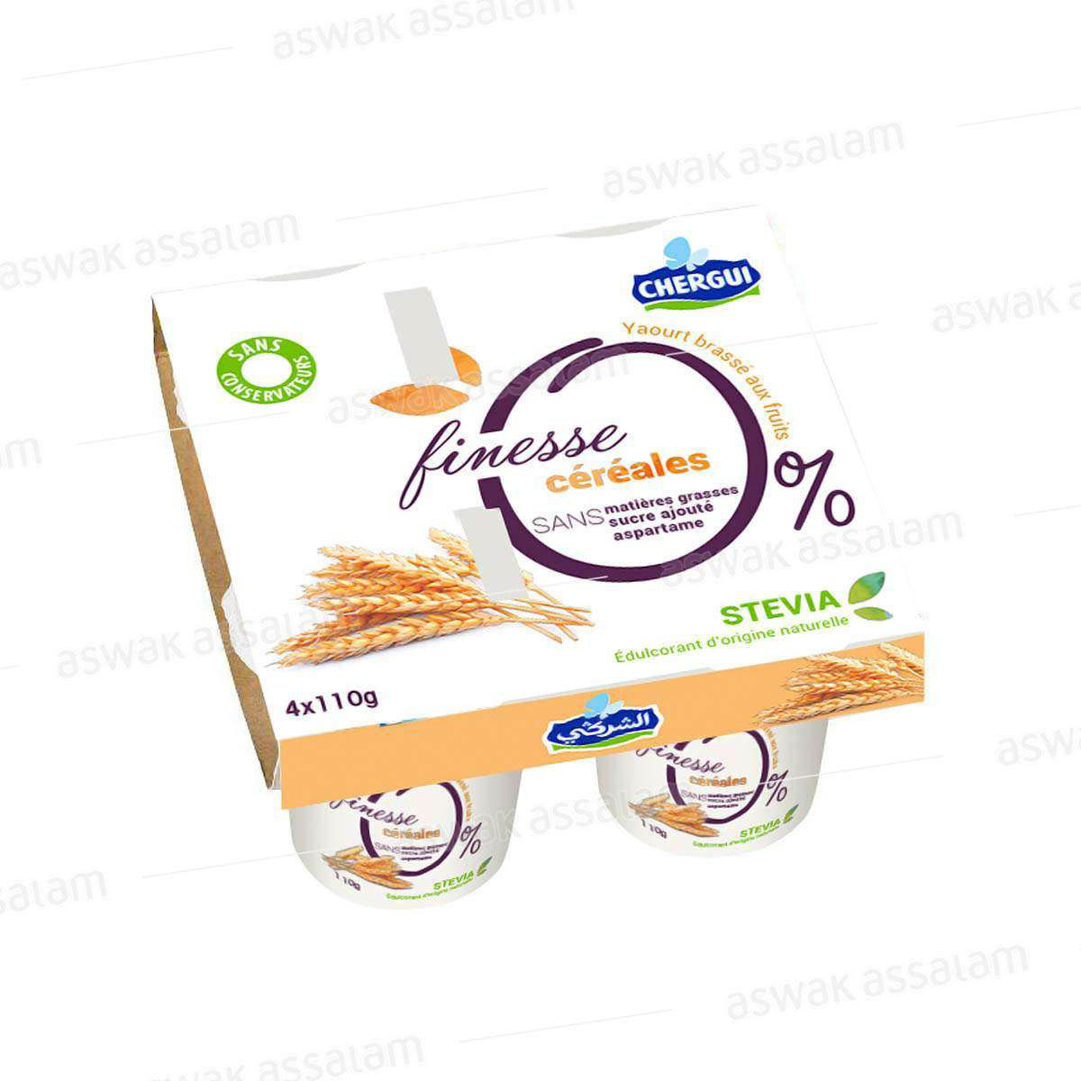 YAOURT FINESSE CEREALES 4*110G PACK CHERGUI