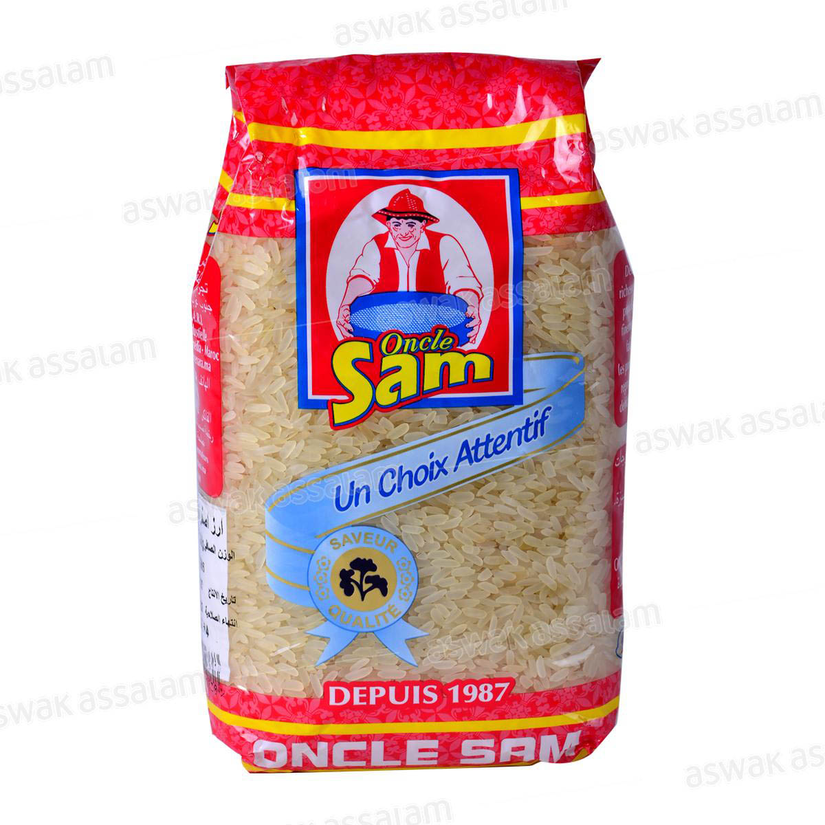 RIZ LONG BLANC 900G ONCLE SAM