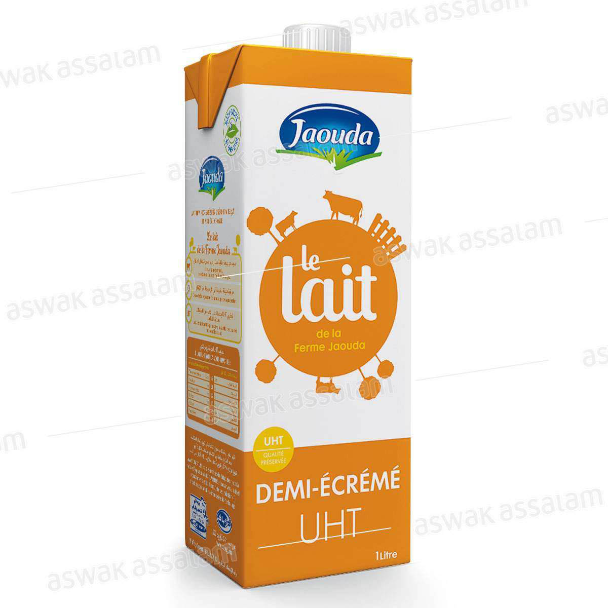 LAIT UHT DEMI ECREME 1L JAOUDA