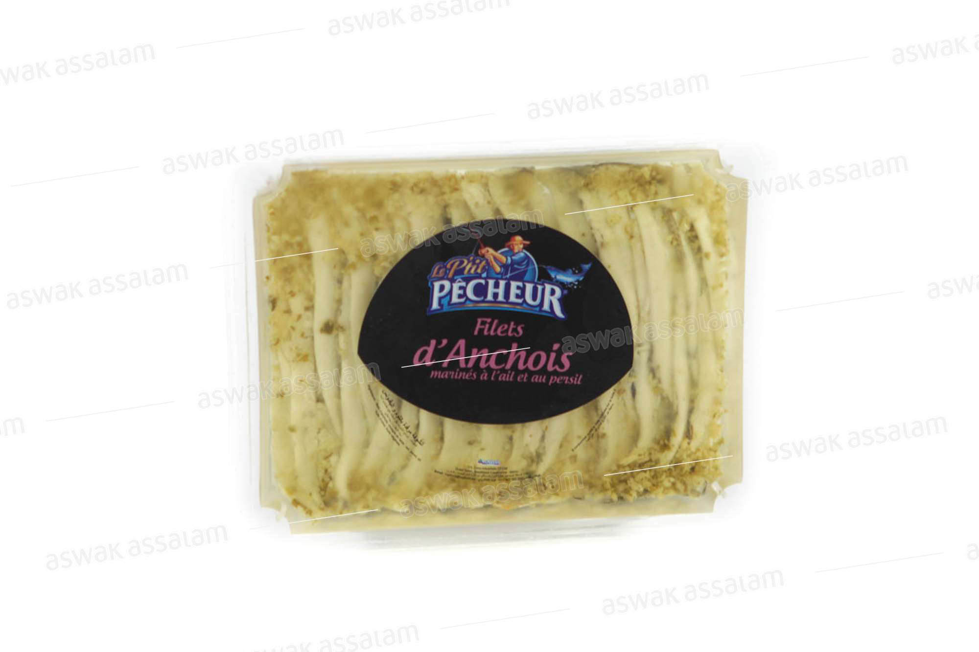 FILETS D'ANCHOIS MARINES A L'AIL ET AU PERSIL 180G LE P'TIT PECHEUR