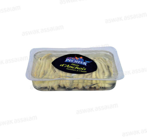FILETS D’ANCHOIS MARINES A L’HUILE VEGETALE 180G LE P’TIT PECHEUR