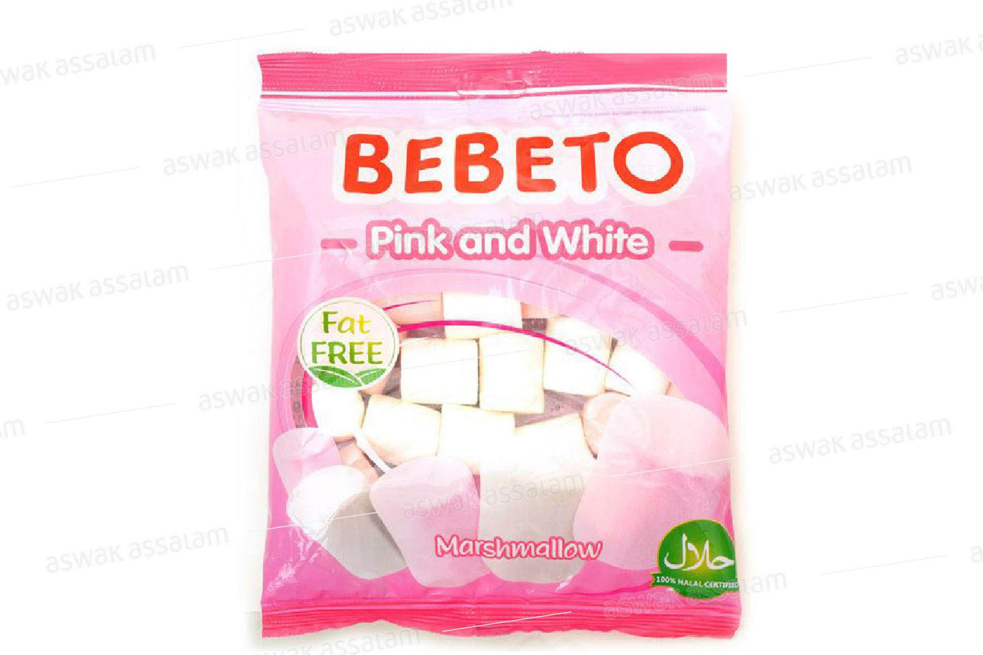 GOMMES MARSHMALLOWS PINK & WHITE 135G BEBETO