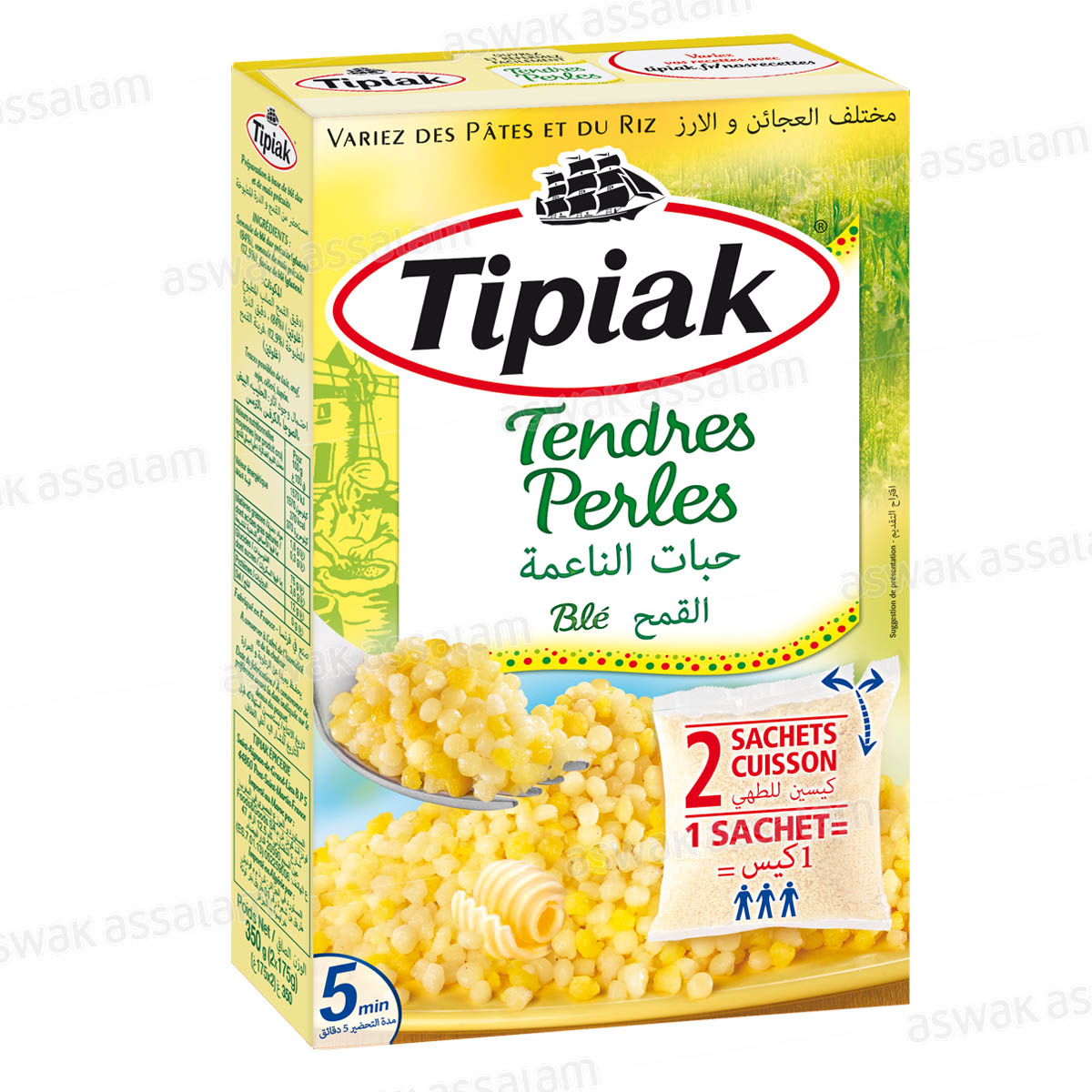 BLE TENDRES PERLES BOITE 2 SACHETS*175G TIPIAK