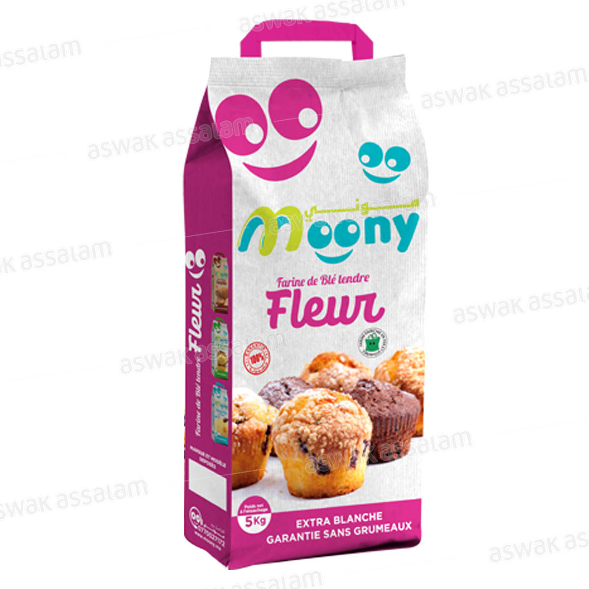 FARINE FLEUR DE BLE TENDRE 5KG MOONY