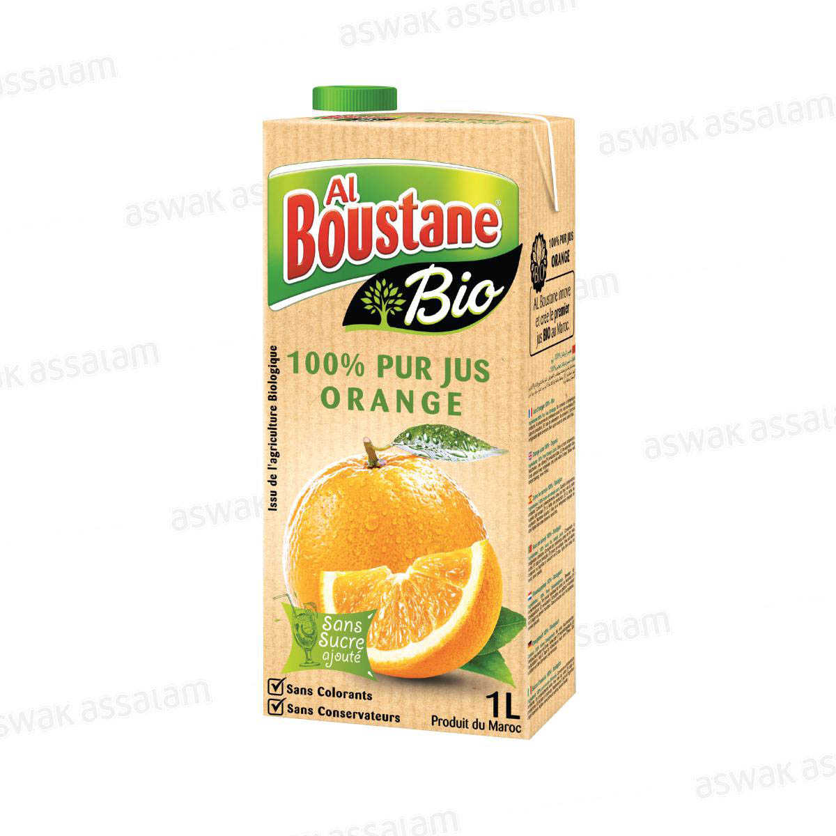 PUR JUS D'ORANGE BIO 1L AL BOUSTANE