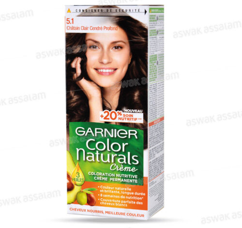 COLORATION CHEVEUX 5.1 CHATAIN CLAIR CENDRE PROFOND GARNIER