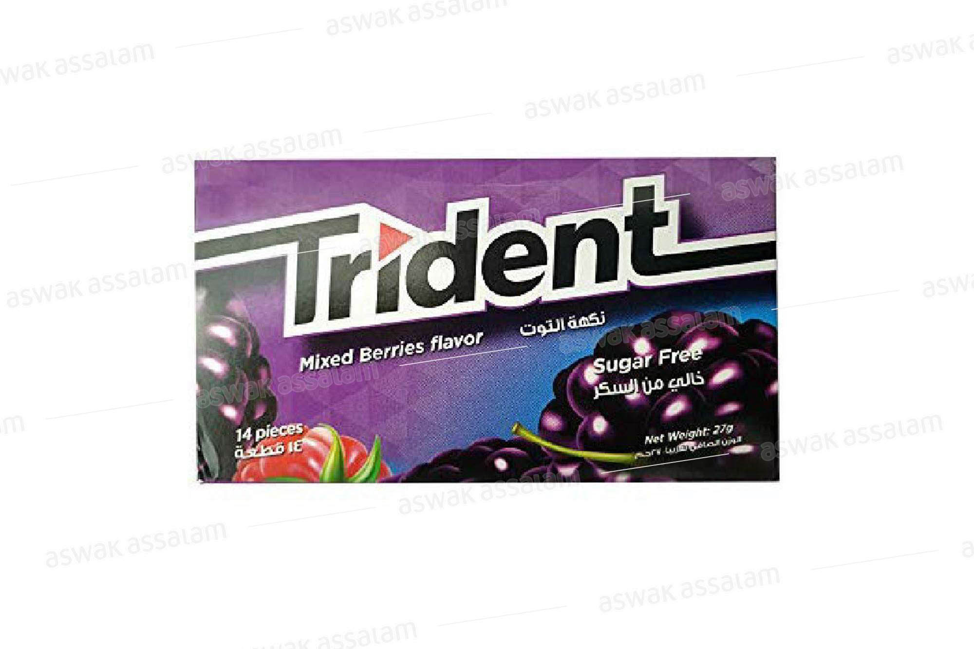CHEWING-GUM MIXED BERRIES 14 PIECES TRIDENT