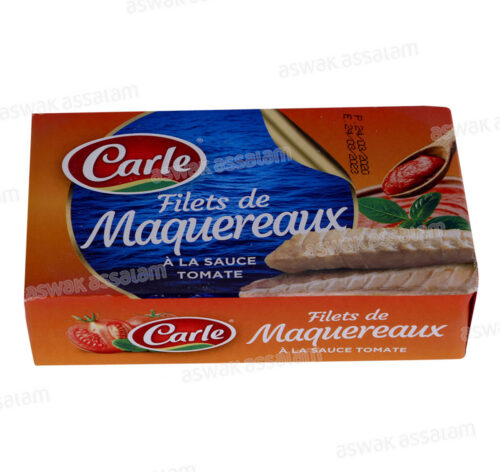 FILETS DE MAQUEREAUX A LA SAUCE TOMATE 125G CARLE
