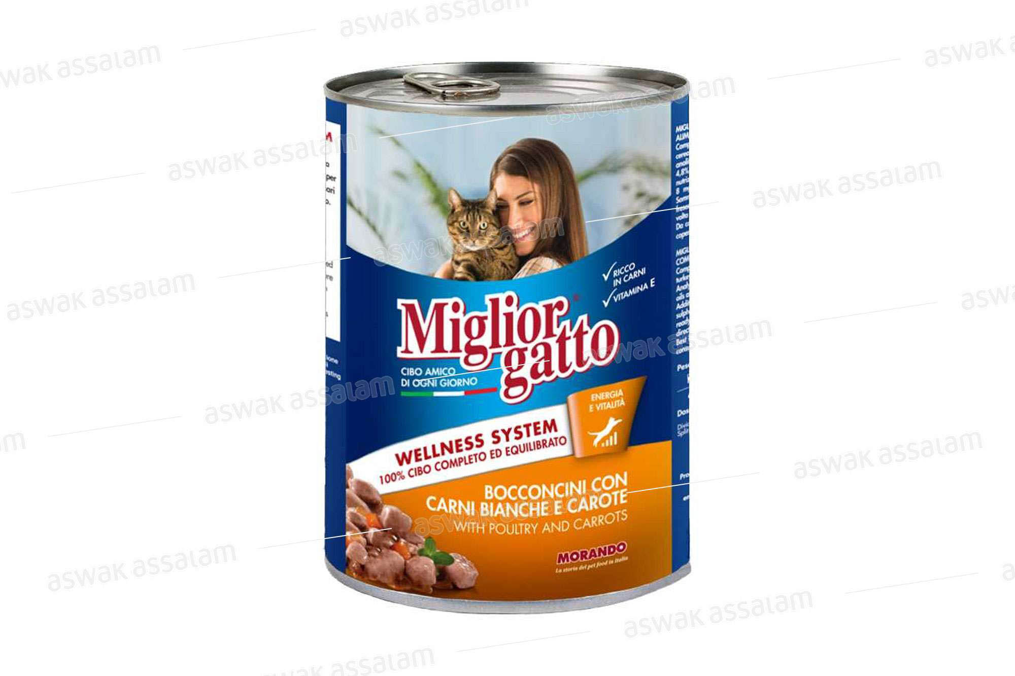 VOLAILLE & CAROTTES 405G POUR CHAT MIGLIOR GATTO MORANDO