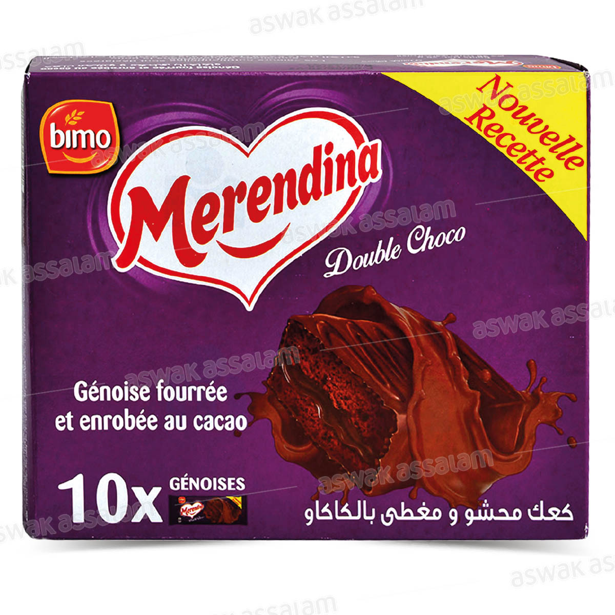 GENOISE FOURREE ET ENROBEE AU CACAO 10*36G PACK MERENDINA