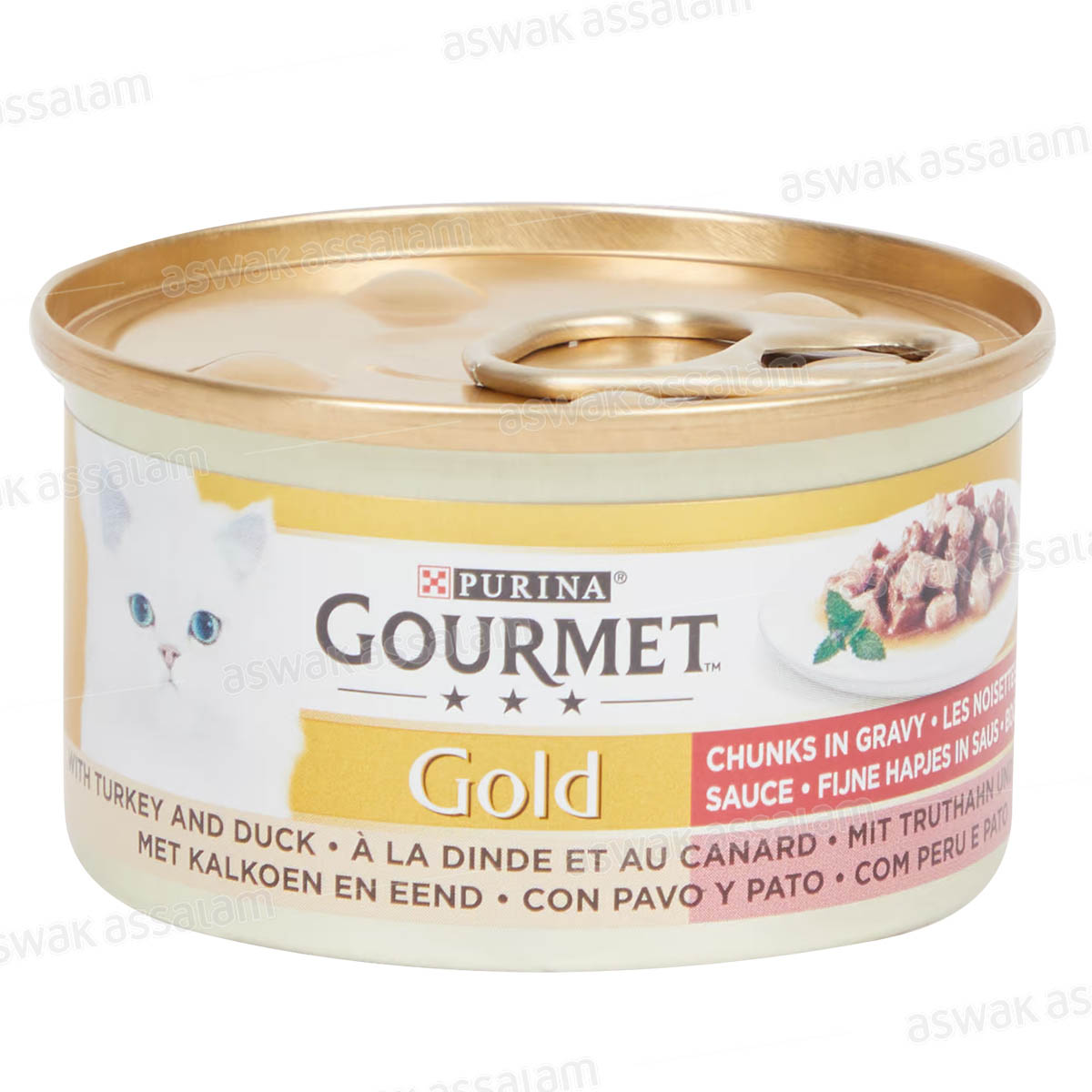 BOUCHEES POUR CHAT A LA DINDE ET AU CANARD GOURMET GOLD 85G PURINA
