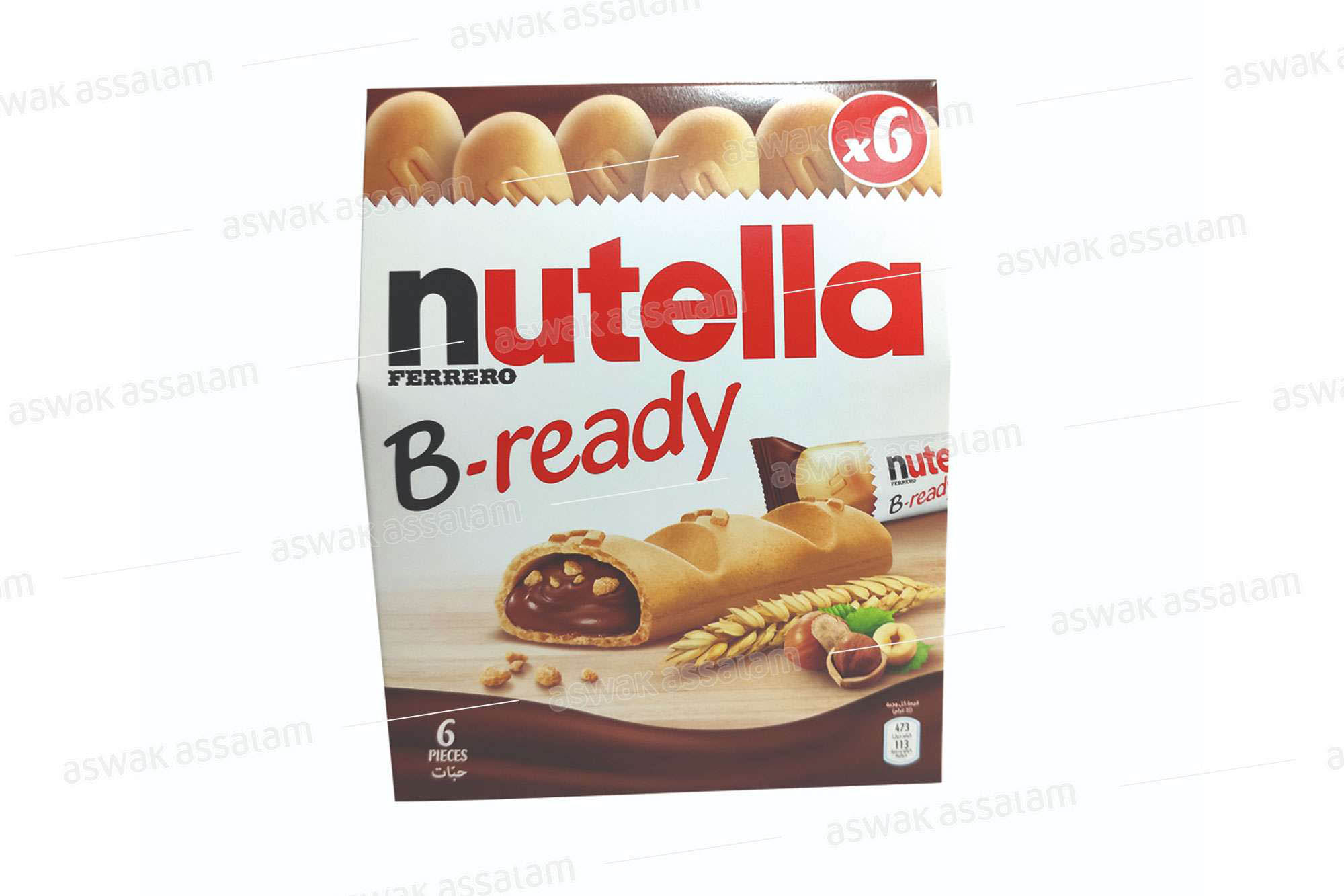 BISCUIT CROUSTILLANT B-READY 132G 6 PIECES NUTELLA FERRERO