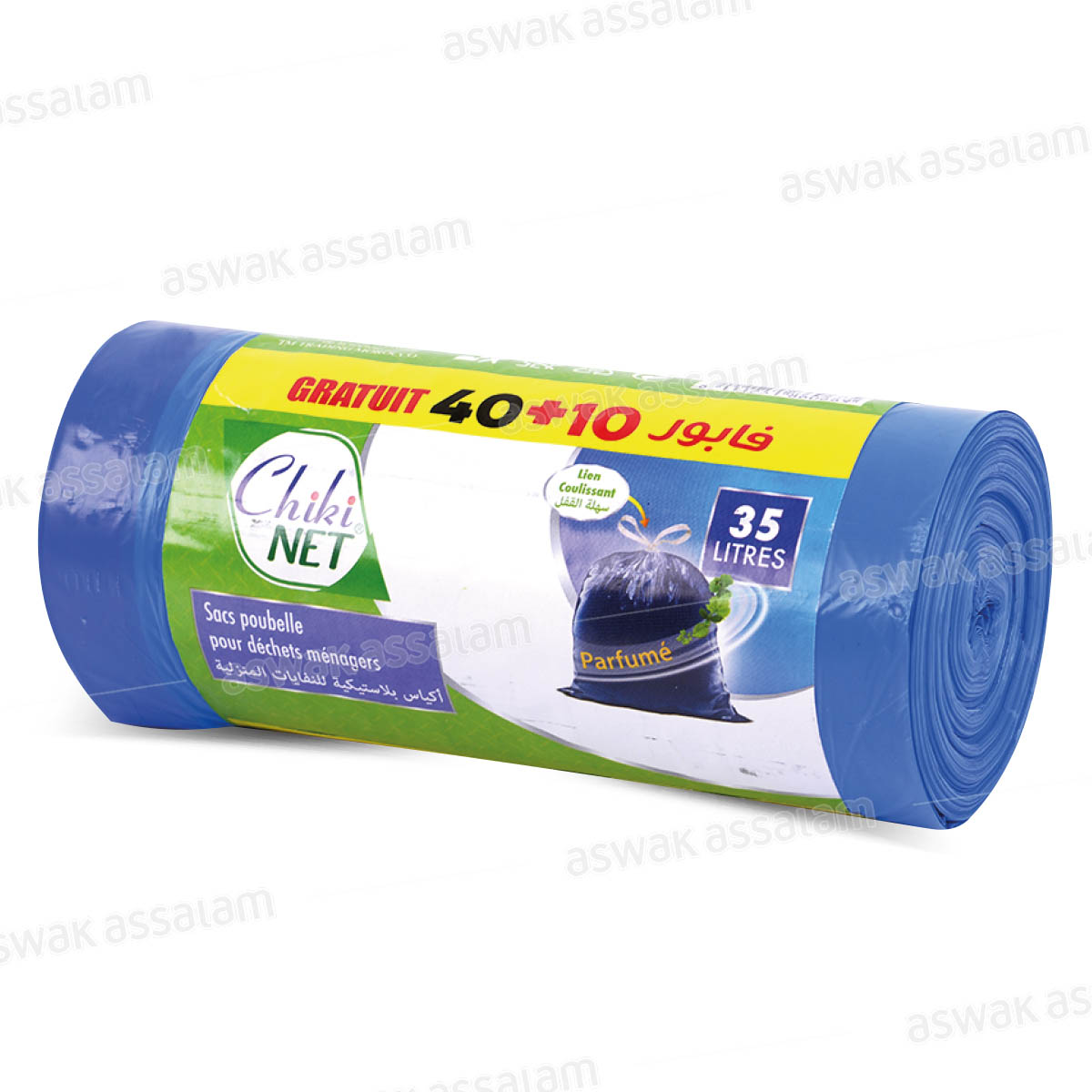 SAC POUBELLE PARFUME 35L 50 UNITES CHIKI NET
