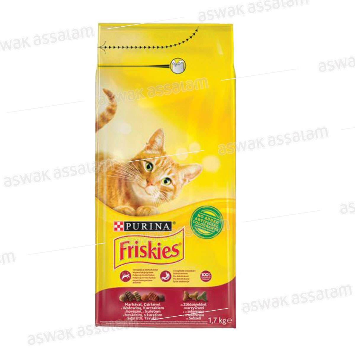 CROQUETTES BOEUF 1,7KG POUR CHAT ADULTE FRISKIES