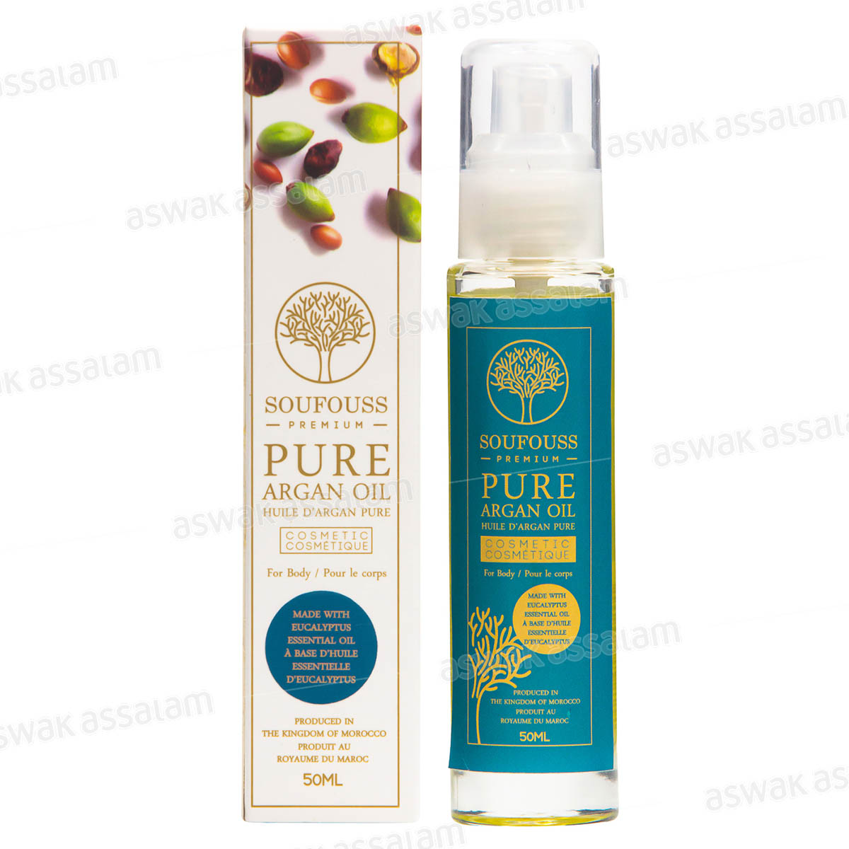 HUILE D'ARGAN COSMETIQUE A L'EUCALYPTUS 50ML