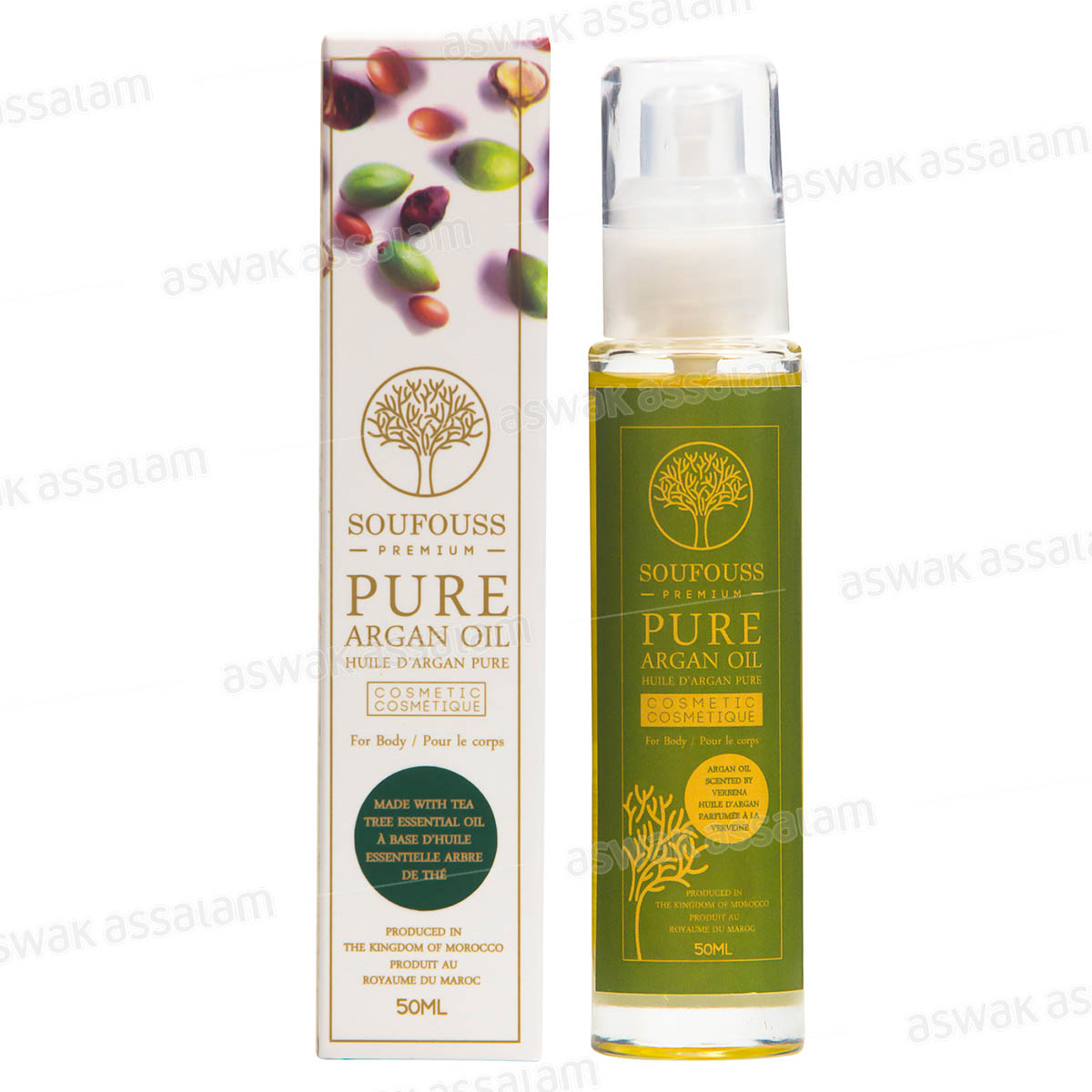 HUILE D'ARGAN COSMETIQUE A L'ARBRE DE THE 50ML