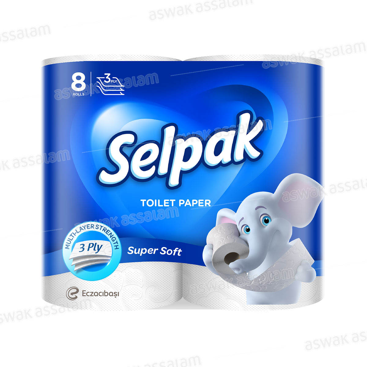 PAPIER HYGIENIQUE 3 PLIS 8 ROULEAUX SELPAK