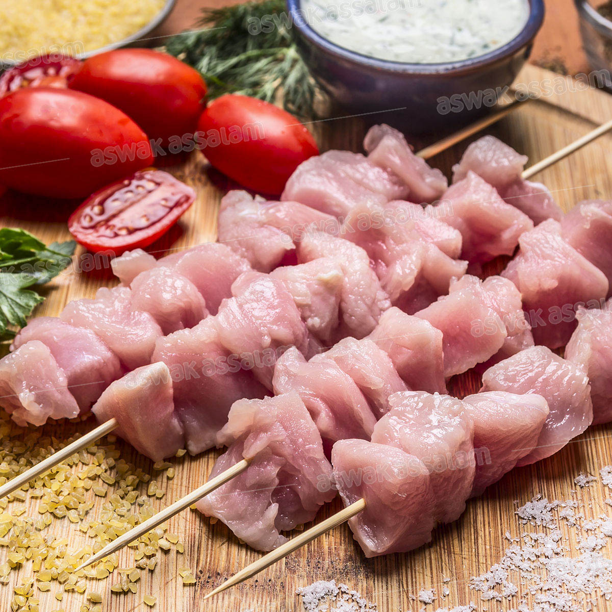 BROCHETTES BLANC DE DINDE 1KG