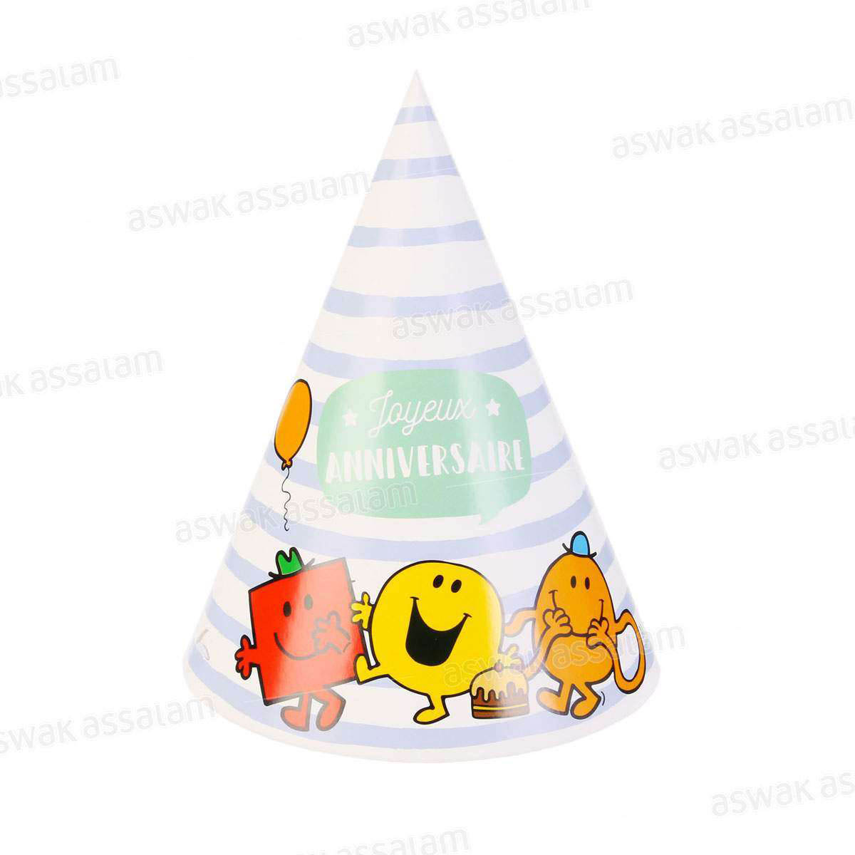 CHAPEAU ANNIVERSAIRE 6 UNITES POUR GARCON COLLECTION MONSIEUR MADAME