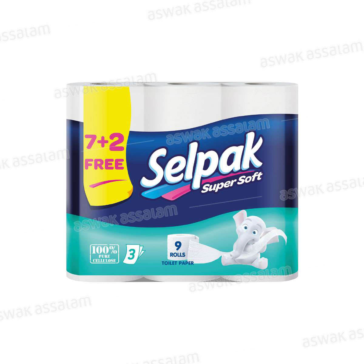 PAPIER HYGIENIQUE 3 PLIS 9 ROULEAUX SELPAK