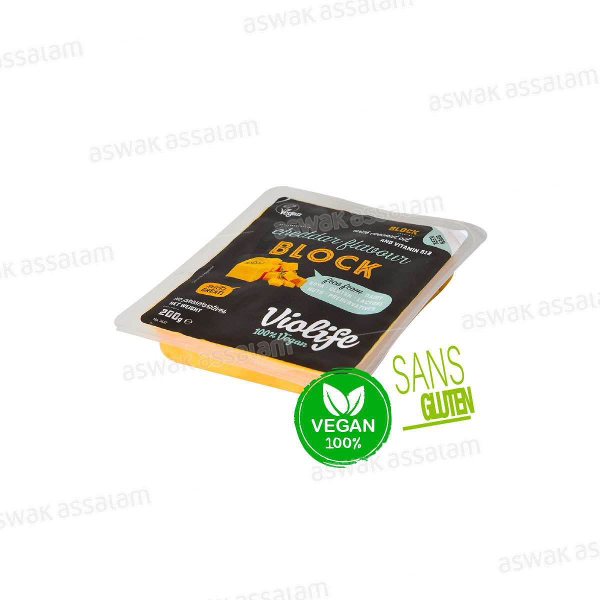 FROMAGE BLOCK 200G CHEDDAR VIOLIFE