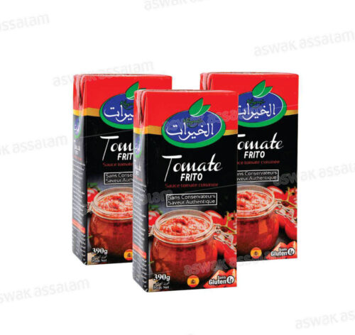 LOT DE 3 SAUCES TOMATES CUISINEES 390G KHAYRAT (2 ACHETES = 1 GRATUIT)