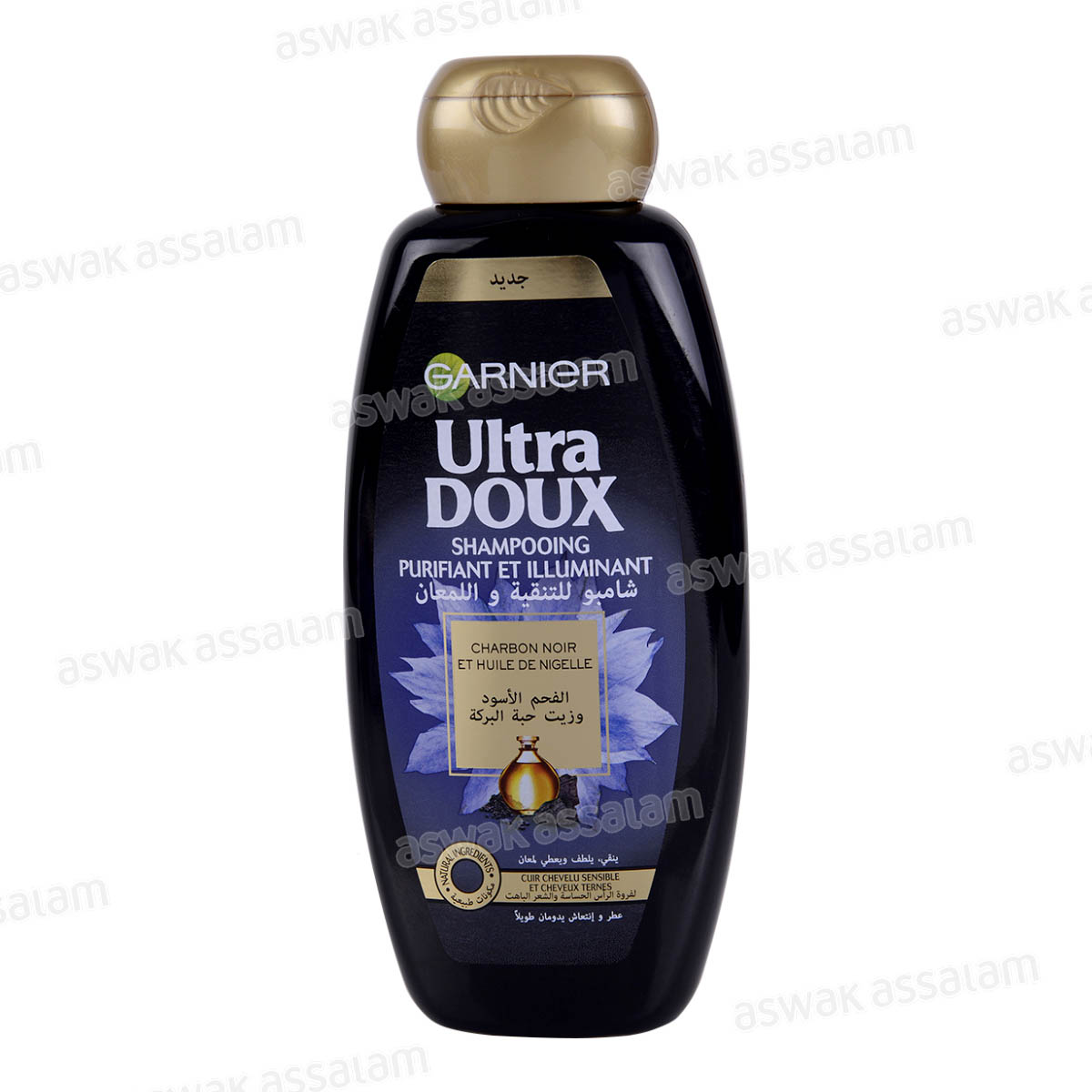 SHAMPOOING AU CHARBON NOIR ET HUILE DE NIGELLE POUR CUIR CHEVELU SENSIBLE 400ML ULTRA DOUX