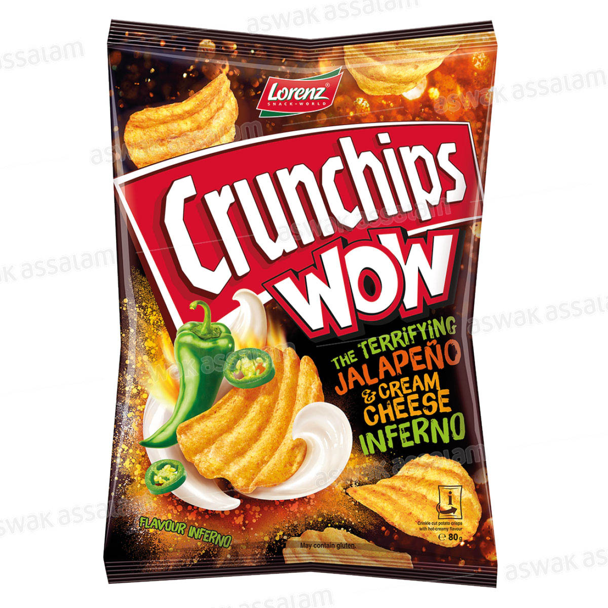 CRUNCHIPS WOW JALAPENO 80G LORENZ