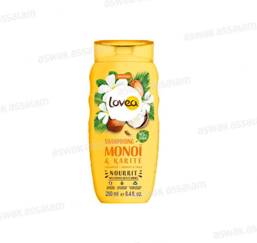 SHAMPOOING MONOI & KARITE POUR CHEVEUX SECS ET ABIMES 250ML LOVEA
