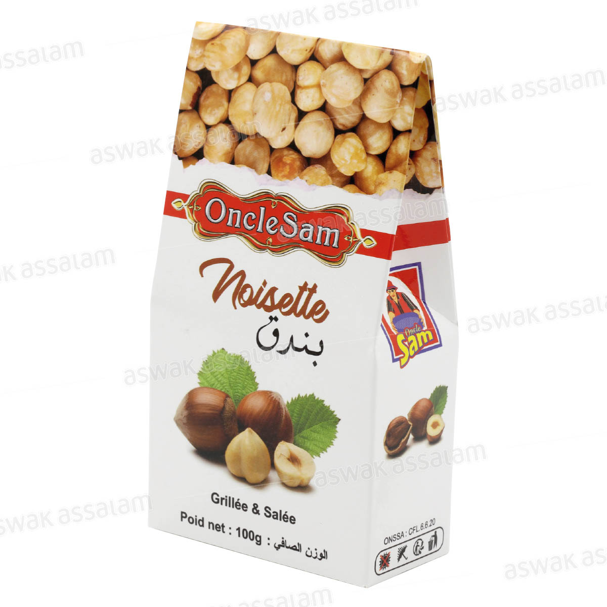 NOISETTES GRILLEES 100G ONCLE SAM