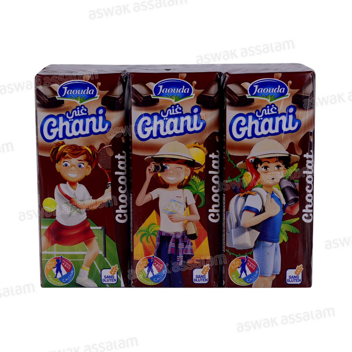 LAIT AROMATISE GHANI CHOCOLAT 6*200G PACK JAOUDA