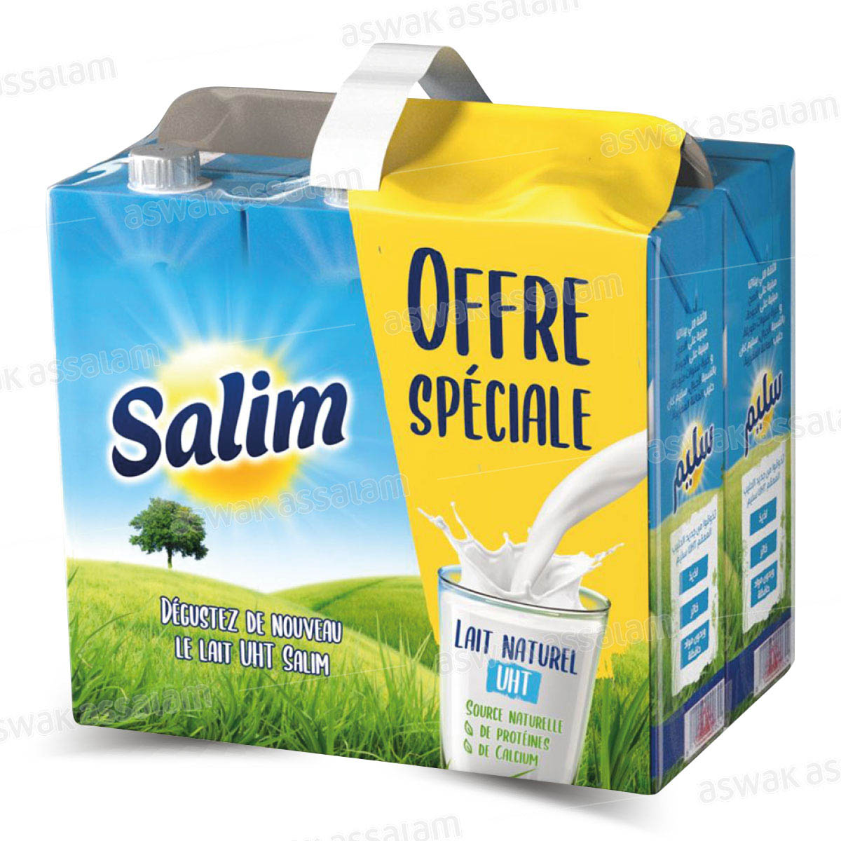 LAIT UHT ENTIER 6*1L PACK SALIM
