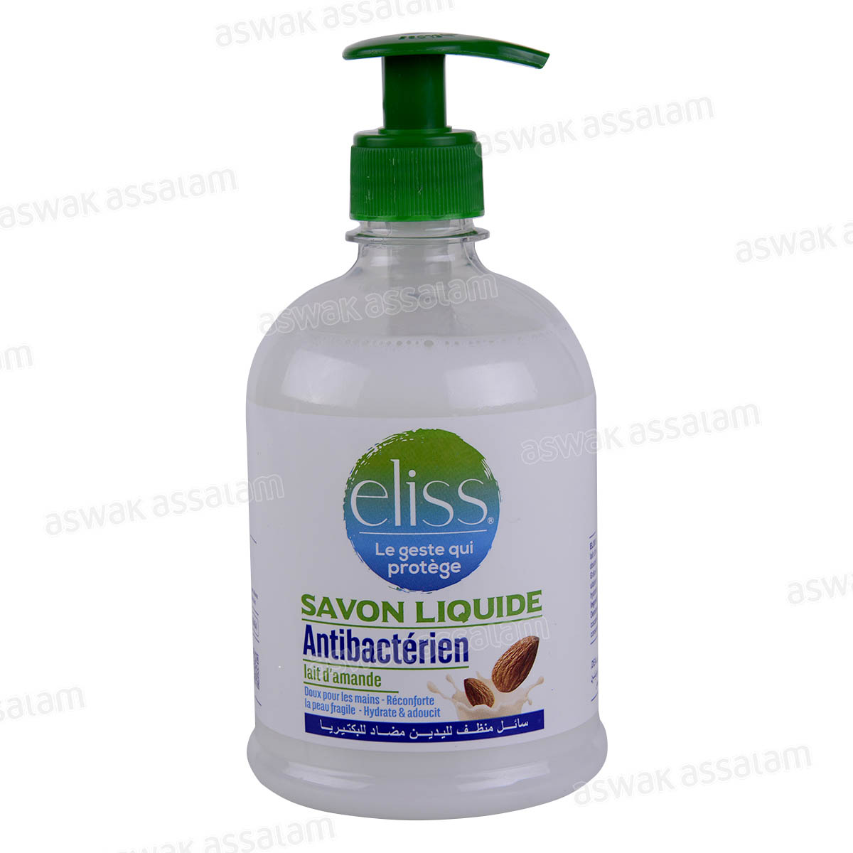 SAVON LIQUIDE ANTIBACTERIEN LAIT D'AMANDE 500ML ELISS