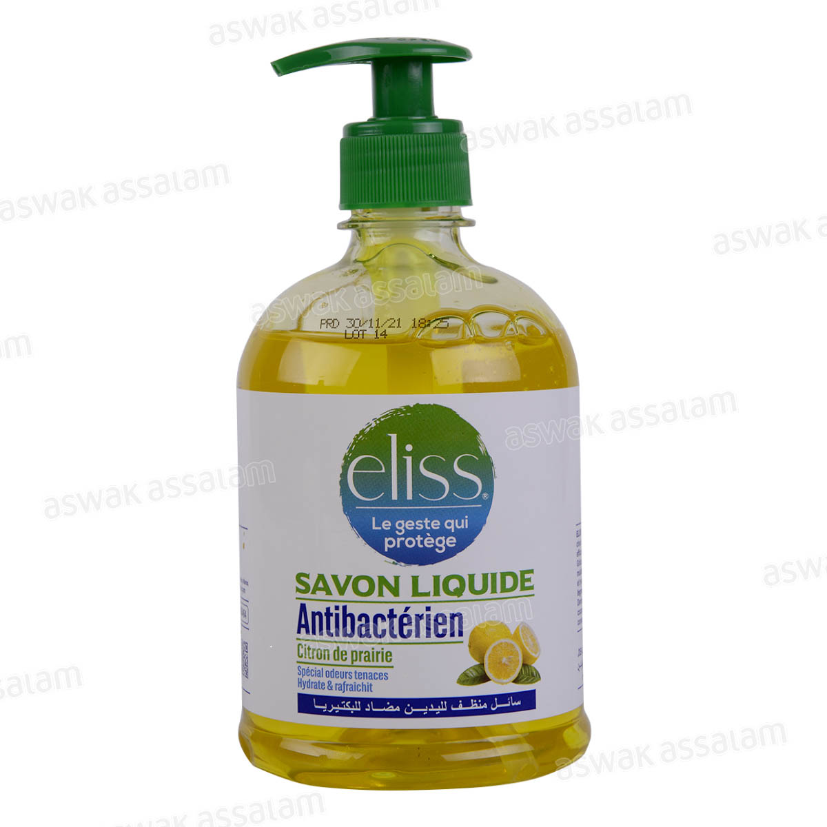 SAVON LIQUIDE ANTIBACTERIEN CITRON 500ML ELISS