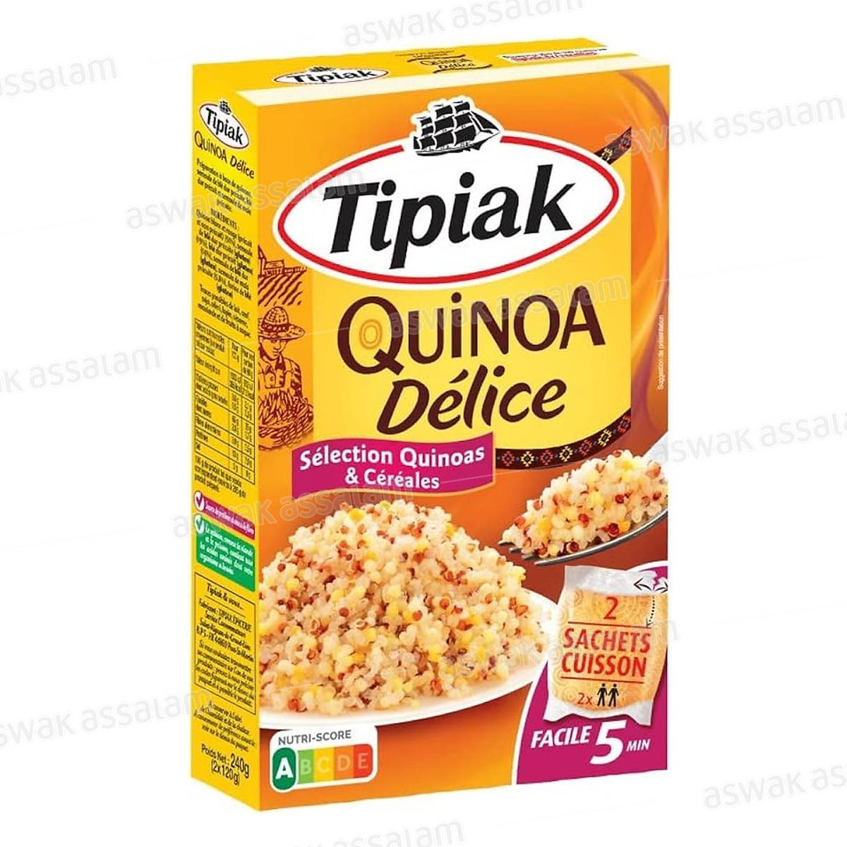 QUINOA DELICE 2 SACHETS*120G TIPIAK