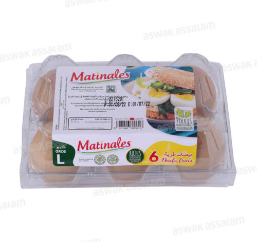 OEUF CALIBRE 63/73G BOITE DE 6 MATINALE