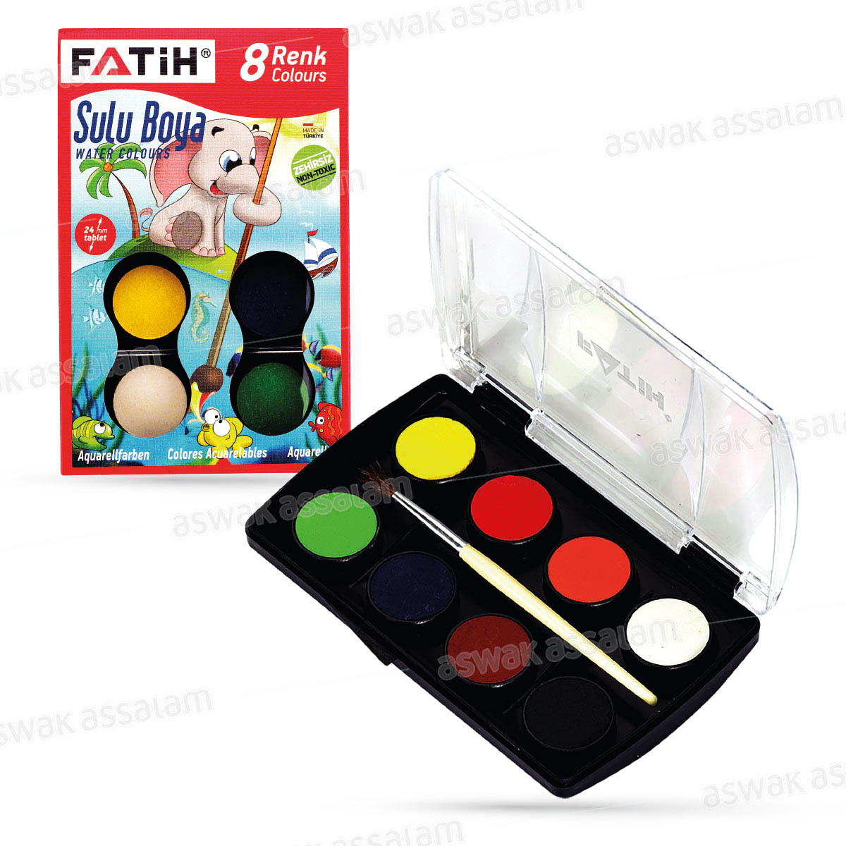PEINTURE A L'EAU 8 COULEURS FATIH