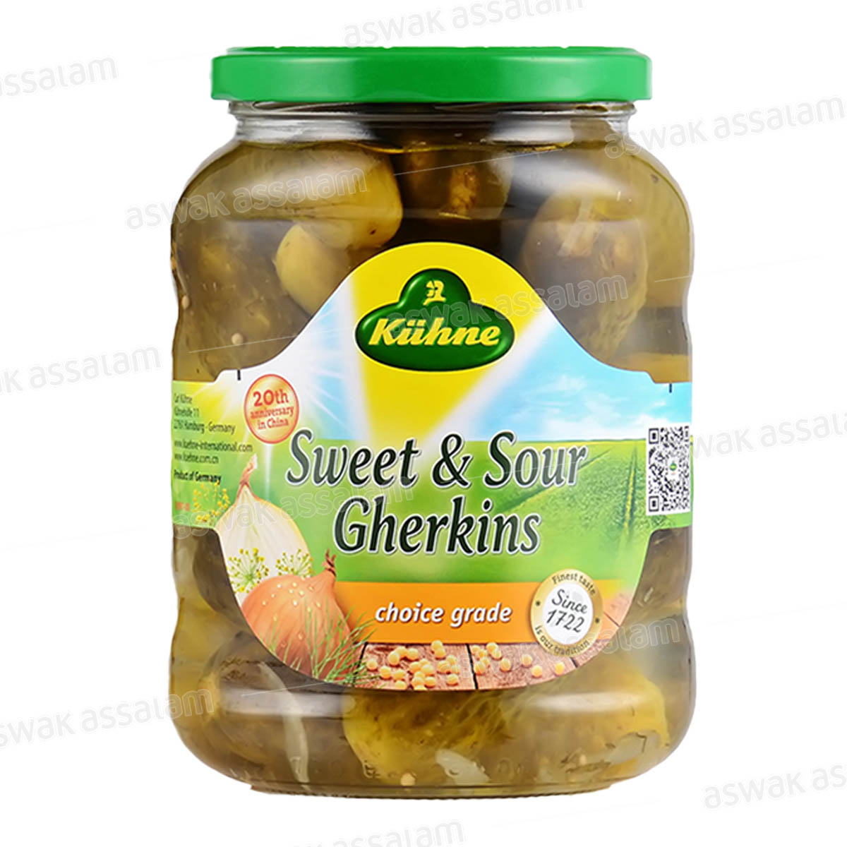 CORNICHONS AIGRE-DOUX 670G KUHNE