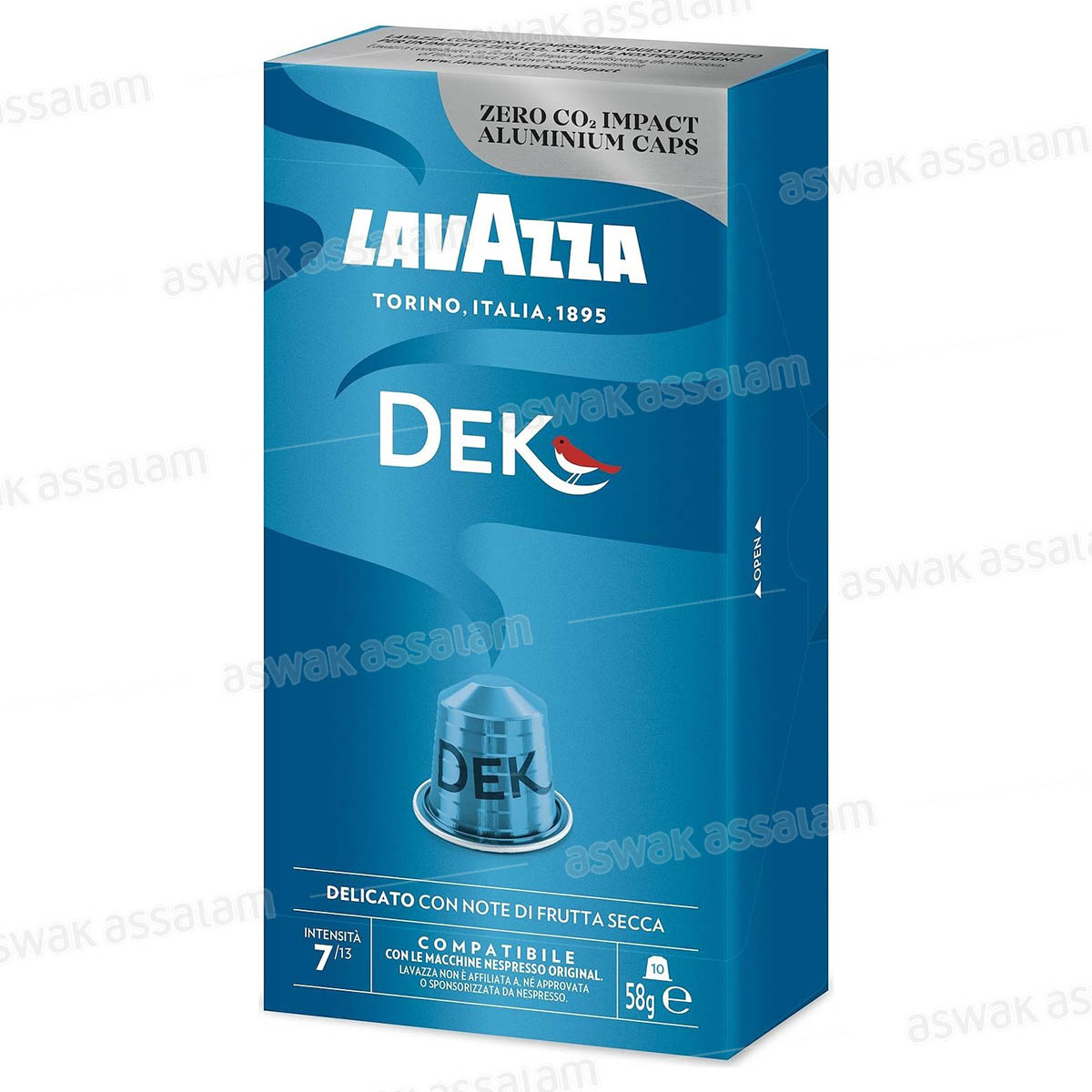 CAFE ESPRESSO DEK INTENSITE 7 BOITE 10 CAPSULES LAVAZZA